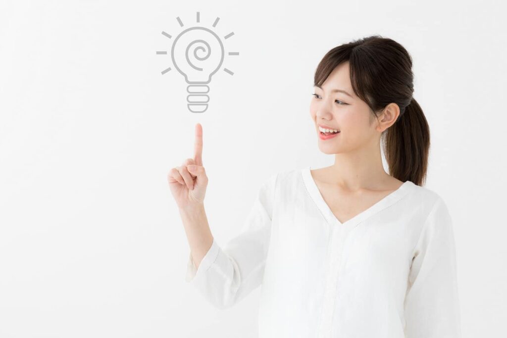 アイデア発見女性